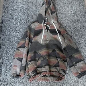 Women’s Patterned Hoodie Sweater